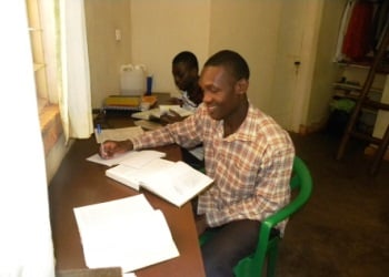 Students Study in Their Dorm Room