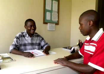 Dean Ngobi Gives Advice to a Student